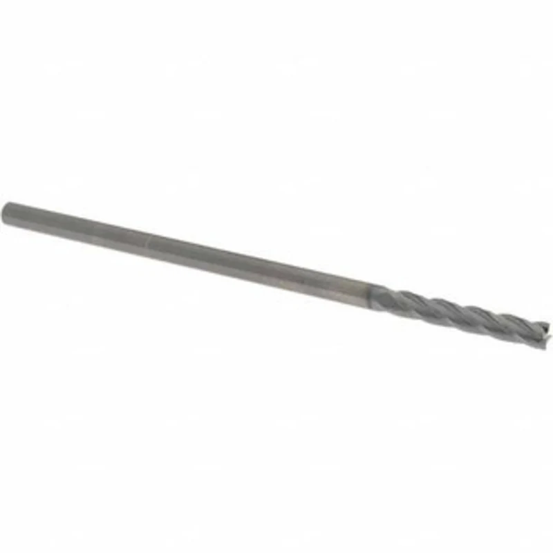 OSG 1/4, 1-1/2 LOC, 1/4 Shank Diam, 6 OAL, 4 Flute, Solid Carbide Square End Mill Single End, TiCN Finish, Spiral Flu...